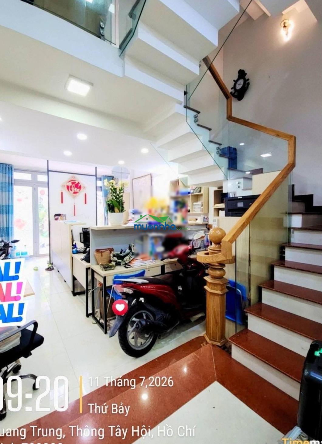 Chủ định cư nước ngoài- hẻm xe hơi vào nhà-đẹp ở ngay-57m2-5tầng-4pn-quang trung p8 gv-chỉ 8tỷ6 tl