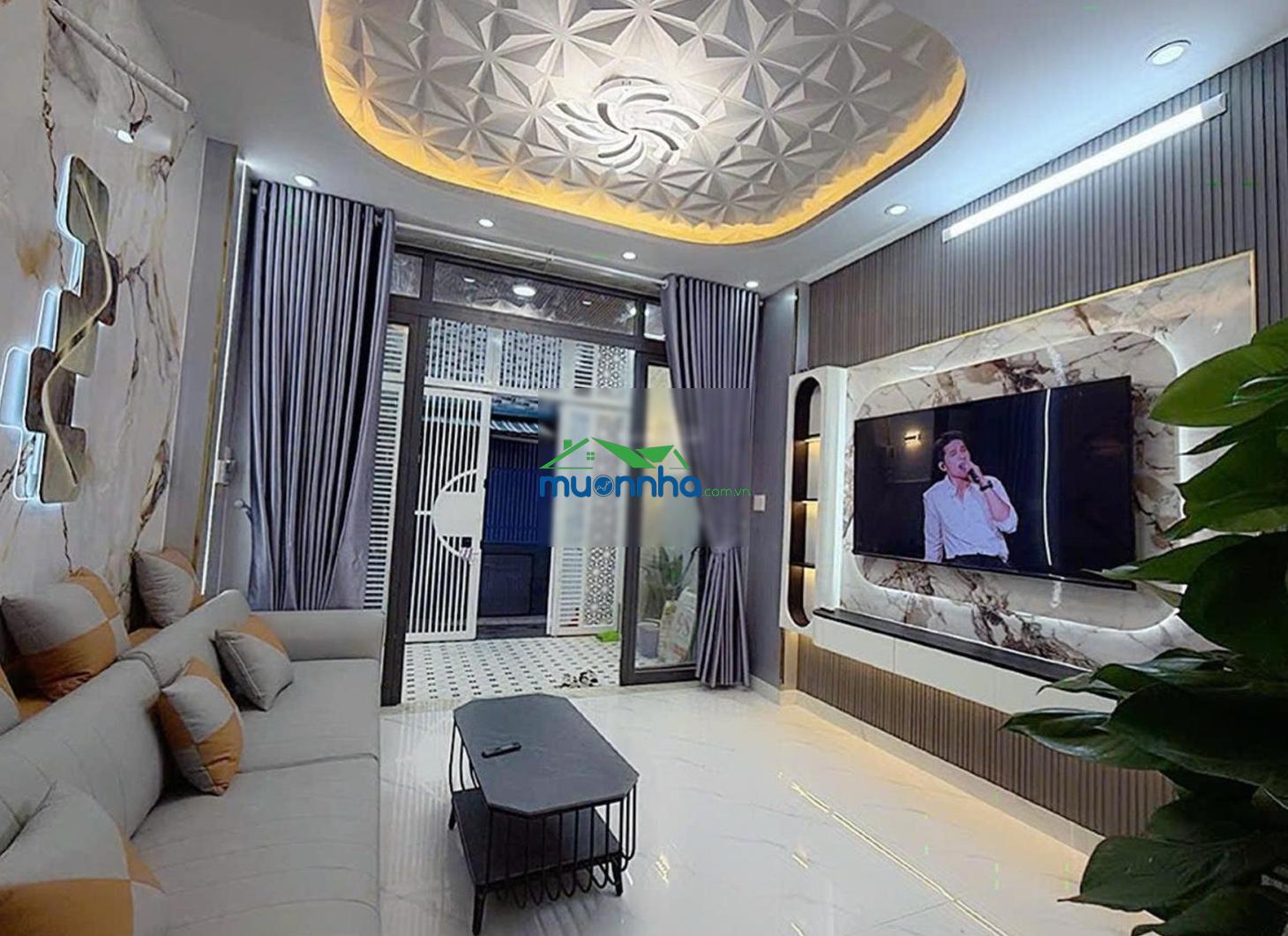 Nhà mới xd 4pn full nội thất, hẻm thông chỉ xách vali vào ở trần xuân soạn q7 ngay him lam, gần q8 - 2