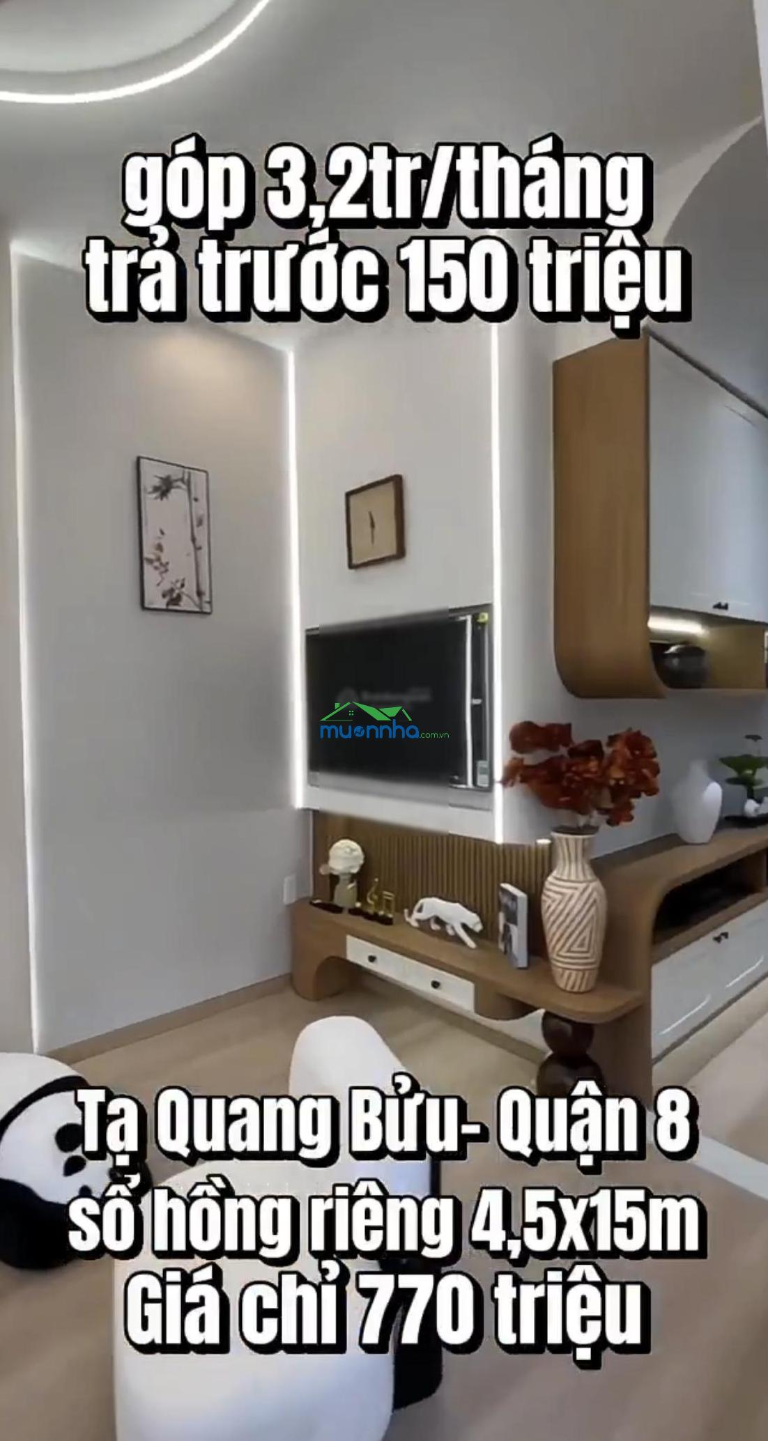 Chỉ với 770 triệu sở hữu nhà diện tích 67,5m2 (4,5x15m) tại đường tạ quang bửu, gần bến xe quận 8. - 3