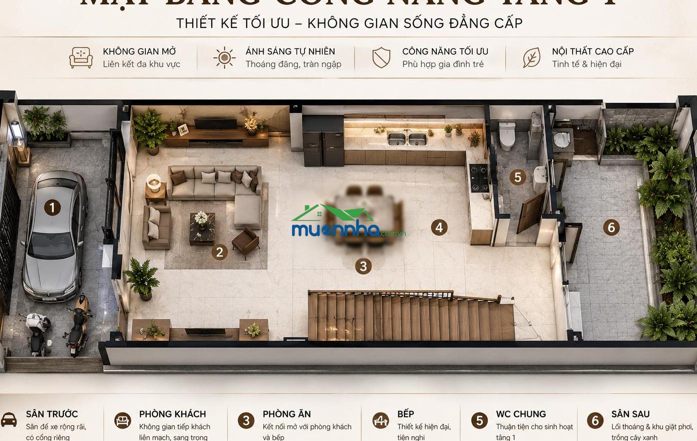 Nhà phố 4 tầng 70m2 trục đường 39m. giá 5 tỷ 5