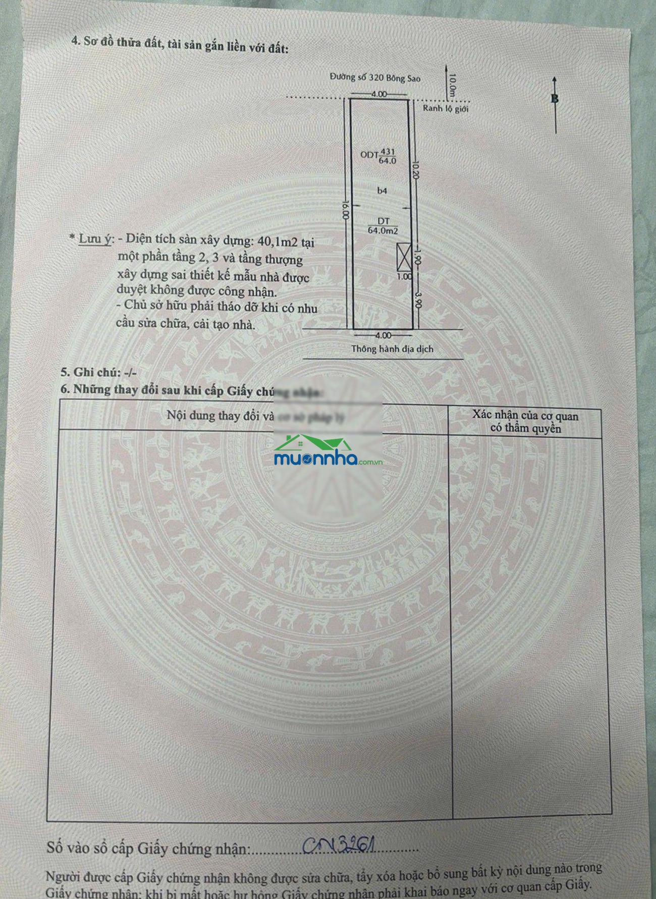 Bán nhà riêng 320 bông sao, 9,9 tỷ, 64m2, 4 tầng, 5pn, 6wc - 2
