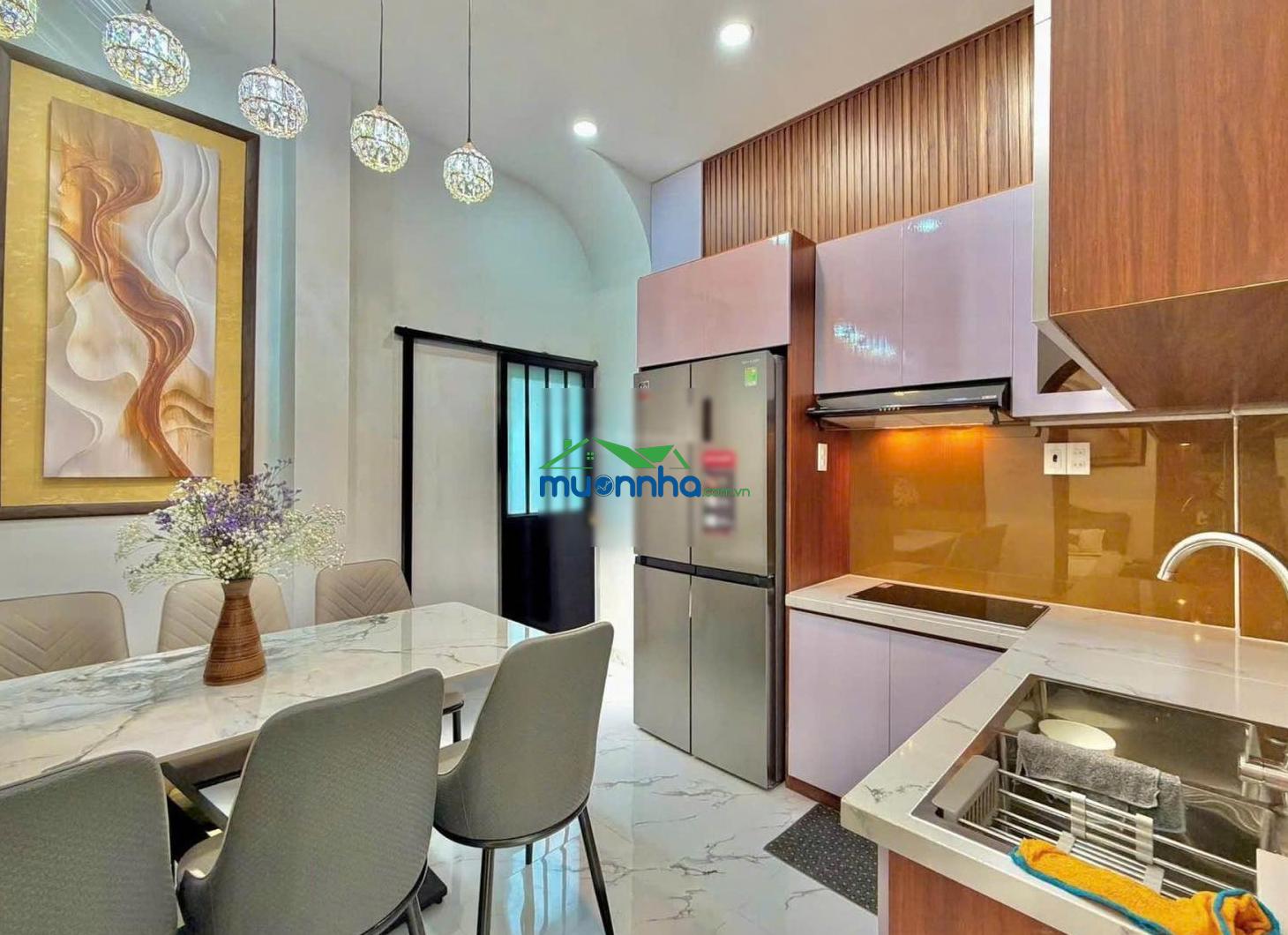 4 tầng, 5pn, 52m2, nở hậu 6.5m, gần hẻm xe hơi phan đình phùng, full nội thất, vào ở ngay, 9.85 tỷ