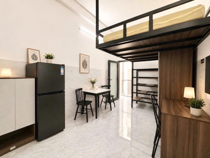 Cho thuê căn hộ quận tân phú-phòng duplex có bancol thoáng mát nội mất đầy đủ gần dh công thương và dh văn hiến