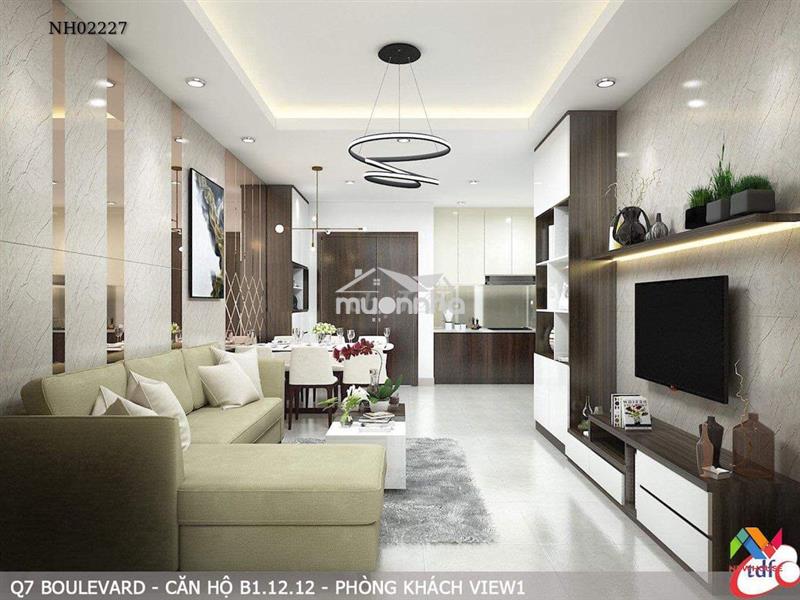 Cho thuê ch 2pn, 70m2 chỉ với 13 triệu tại q7 boulevard , q7