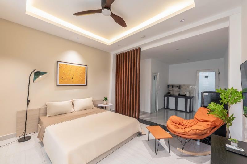 Căn hộ 1pn balcony lớn - tách bếp,  cầu thị nghè, ngã tư hàng xanh