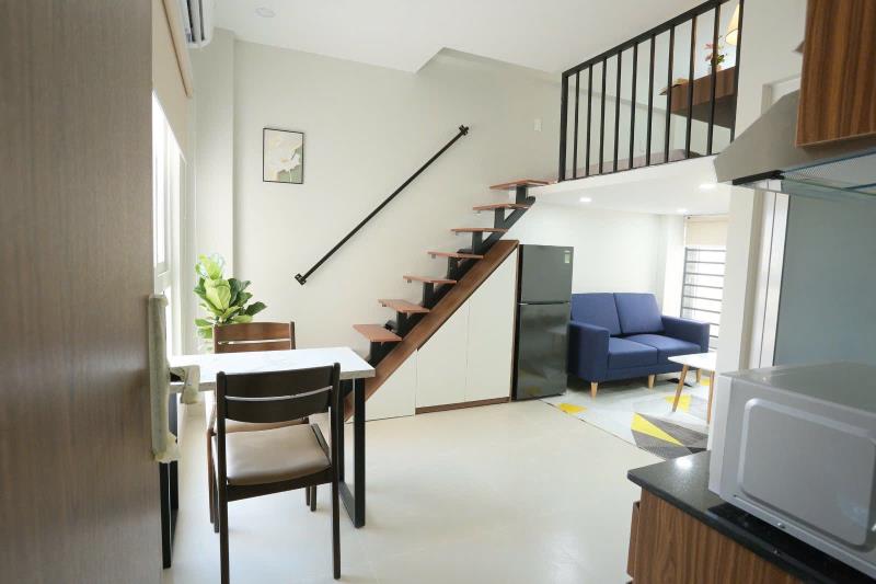 Duplex thang máy, hầm xe đi bộ tới đại học hồng bàng, uef, hutech, bờ kè hoàng sa quận 1