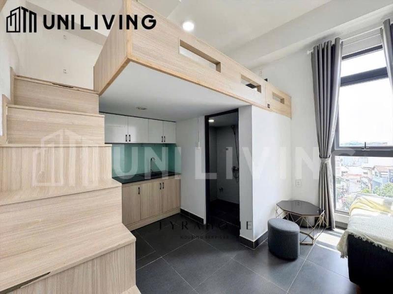 Phòng trọ có gác có thang máy ngay điện biên phủ, ngã tư hàng xanh, gần đại học hồng bàng, uef