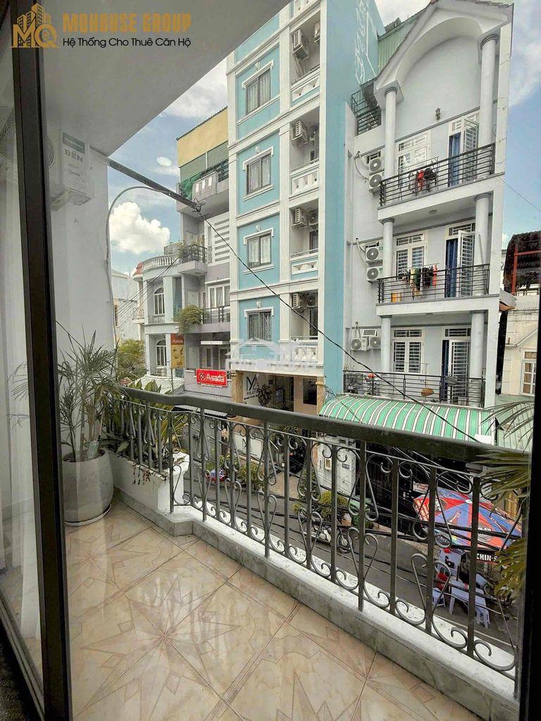 Cho thuê căn hộ studio ban công tone gỗ gần vòng xoay điện biên phủ - 4