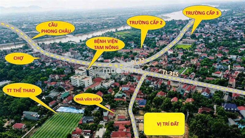 Hơn 1 tỷ có ngay lô đất 150m2 ở khu 24 vạn xuân - tam nông - phú thọ.