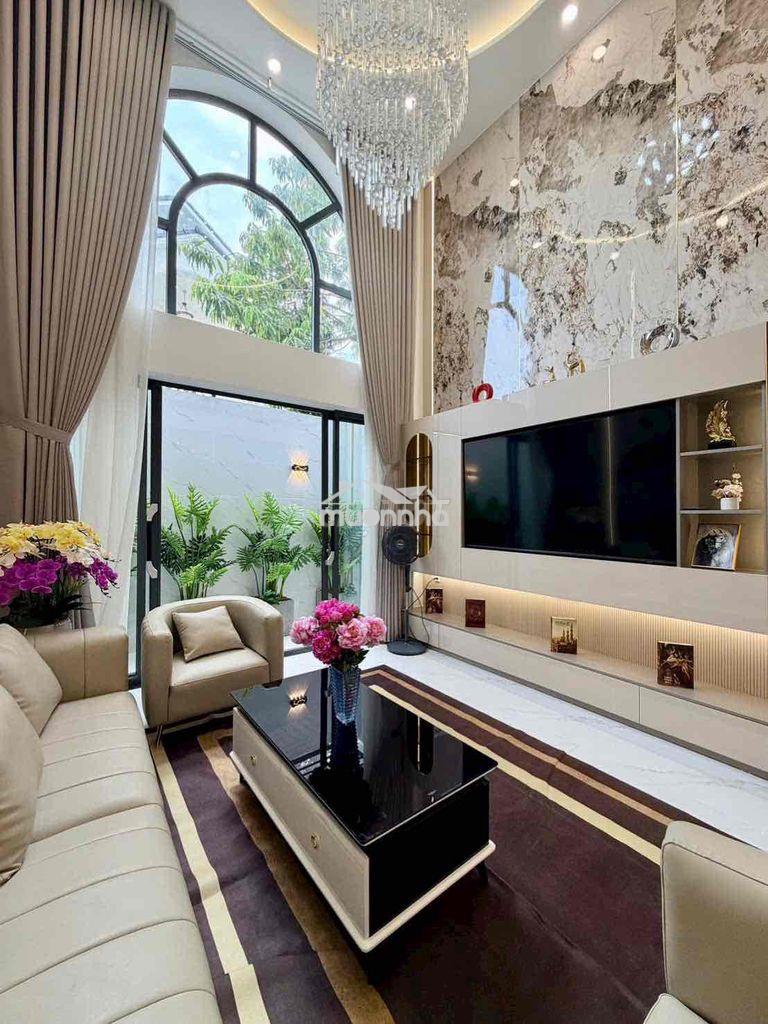 Nhà nguyên căn 1 trệt 1 lửng 4 lầu gara xe hơi hẻm oto full nội thất - 2