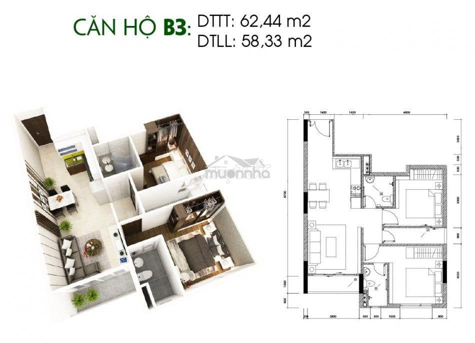 Bán nhanh suất mua saigon skyview 2pn 62m2 giá 4,1 tỷ, ký hdmb chủ đt - 4