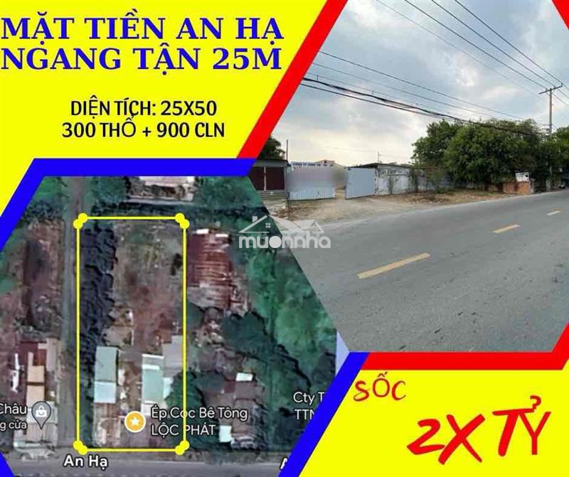 Bán đất mặt tiền đường an hạ bình chánh tp hcm