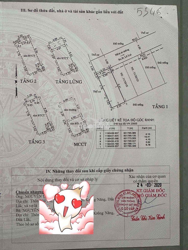 Bán hxh lê lai, p.3, gò vấp – 42,3m², 1 trệt 1 lửng 2 lầu – giá 7,9 tỷ