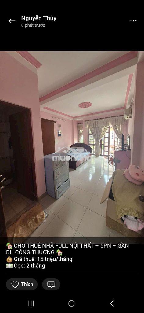 Cho thuê nhà hẻm xe tải lê trọng tấn 4,5x16m 3 lầu 5pn 6vs full nt - 3