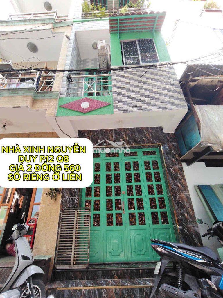 🚀 Nhà xinh nguyễn duy p12 q8 giá 2 đồng 560 - sổ riêng ở liền