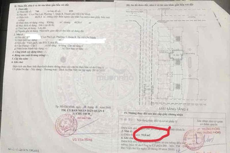 Chung cư quận 8, thang bộ tầng rộng rãi mát, gần 76 m2 có 3 ban công