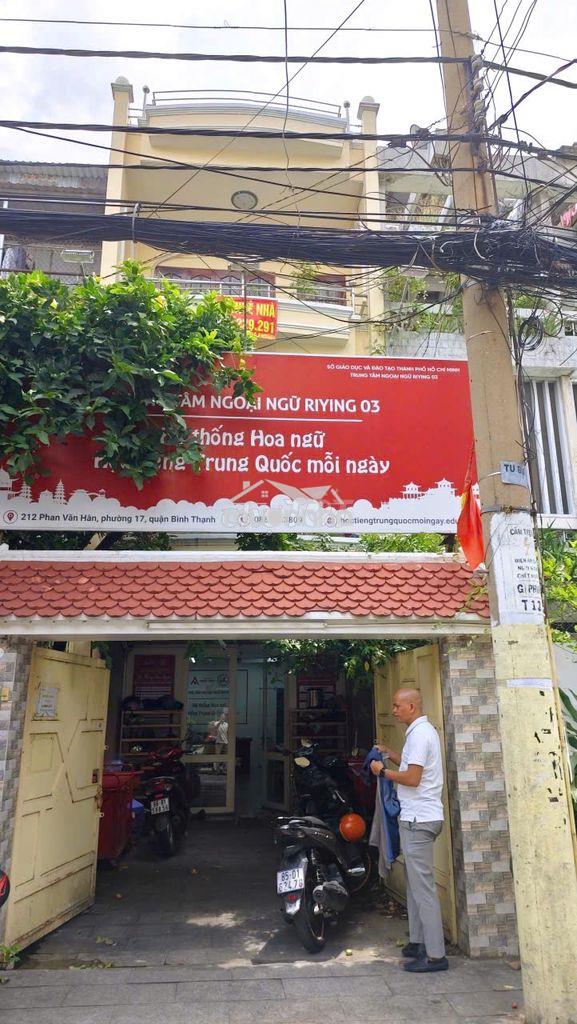 Nhà nguyên căn 212 phan văn hân p17 bình thạnh, 4x24m, 3 tầng, 40 tr
