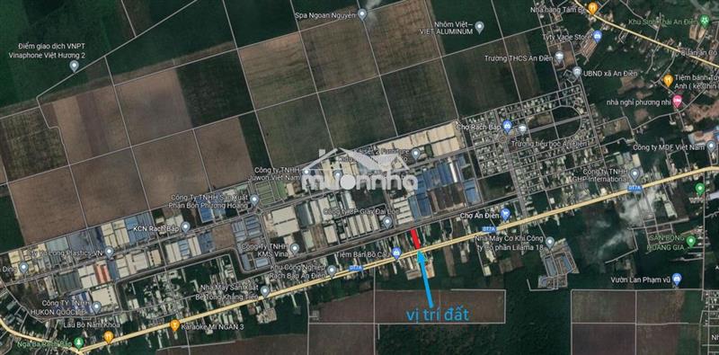 Đất 2 mặt tiền hùng vương 1106m2, p tây nam hcm (bến cát, bd cũ)