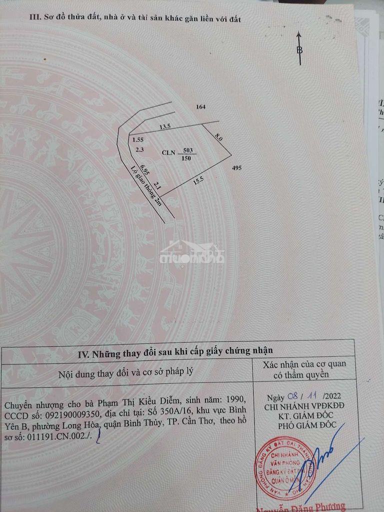 Đâts nền ô môn giá rẻ