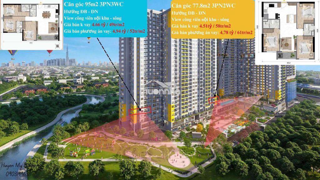 Cần bán căn hộ góc 3pn view landmark - 3
