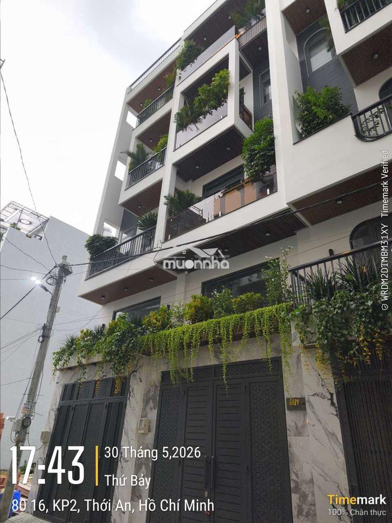 Giảm 500tr, nhà phố 4x16m 1lững 3 lầu đường 6m thạnh xuân 25 - 4