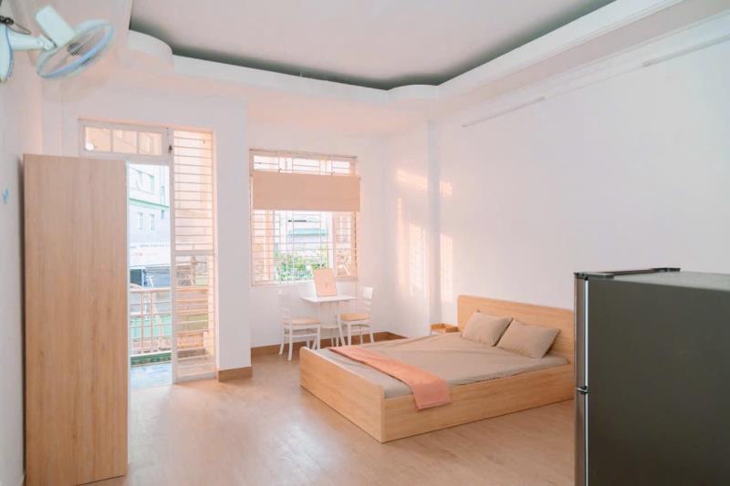 Cho thuê căn hộ ban công riêng gần đh văn lang, nơ trang long, quận bình thạnh
