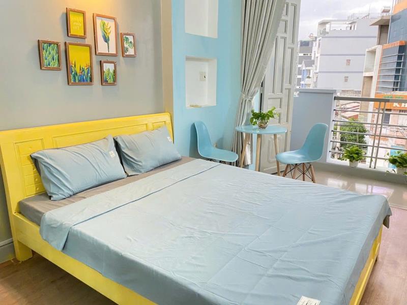 Cho thuê căn hộ ban công, gần đại học ngoại thương, gtvt  bạch đằng, bình thạnh