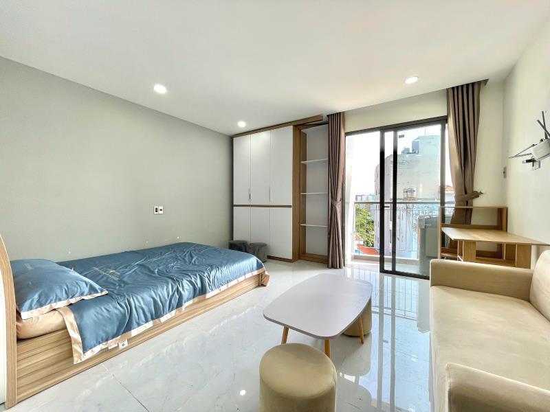 Căn hộ cao cấp full nội thất có ban công gần đh văn lang, công nghiệp, mở,…