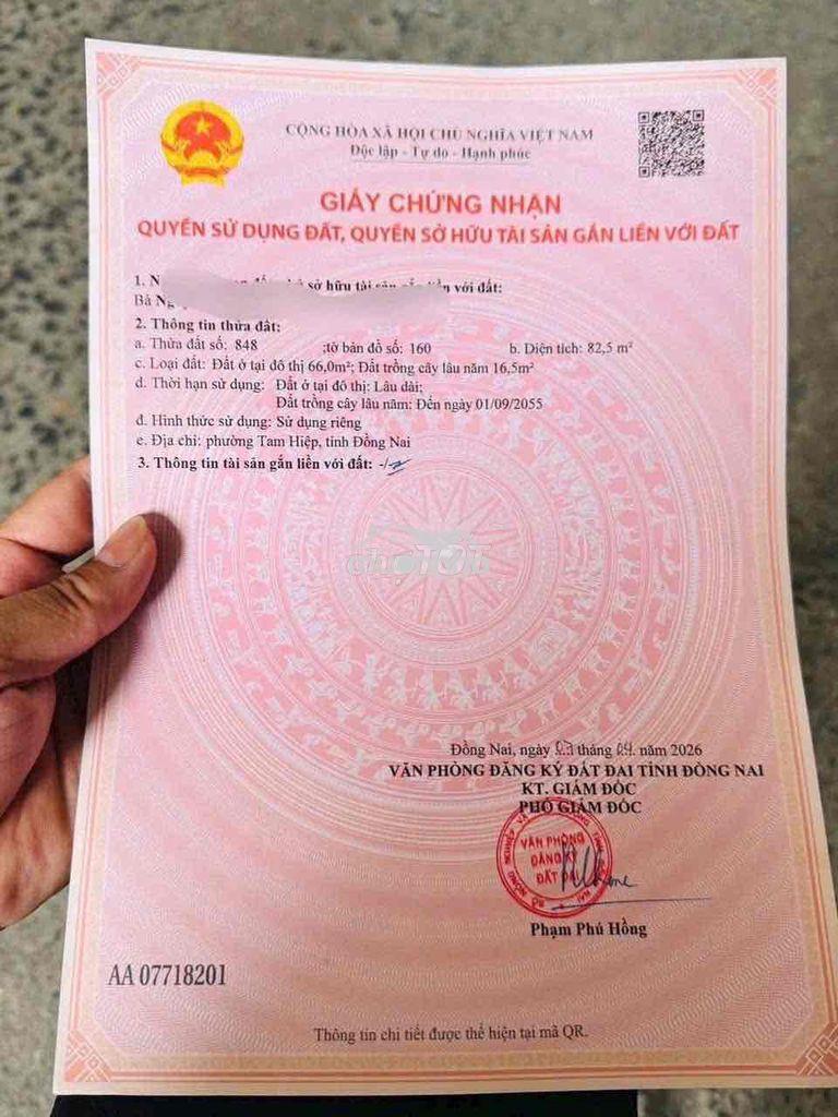 Chính chủ gởi bán lô đất mặt tiền hẻm ngay chung cư sơn an,5x16=80m2 - 2