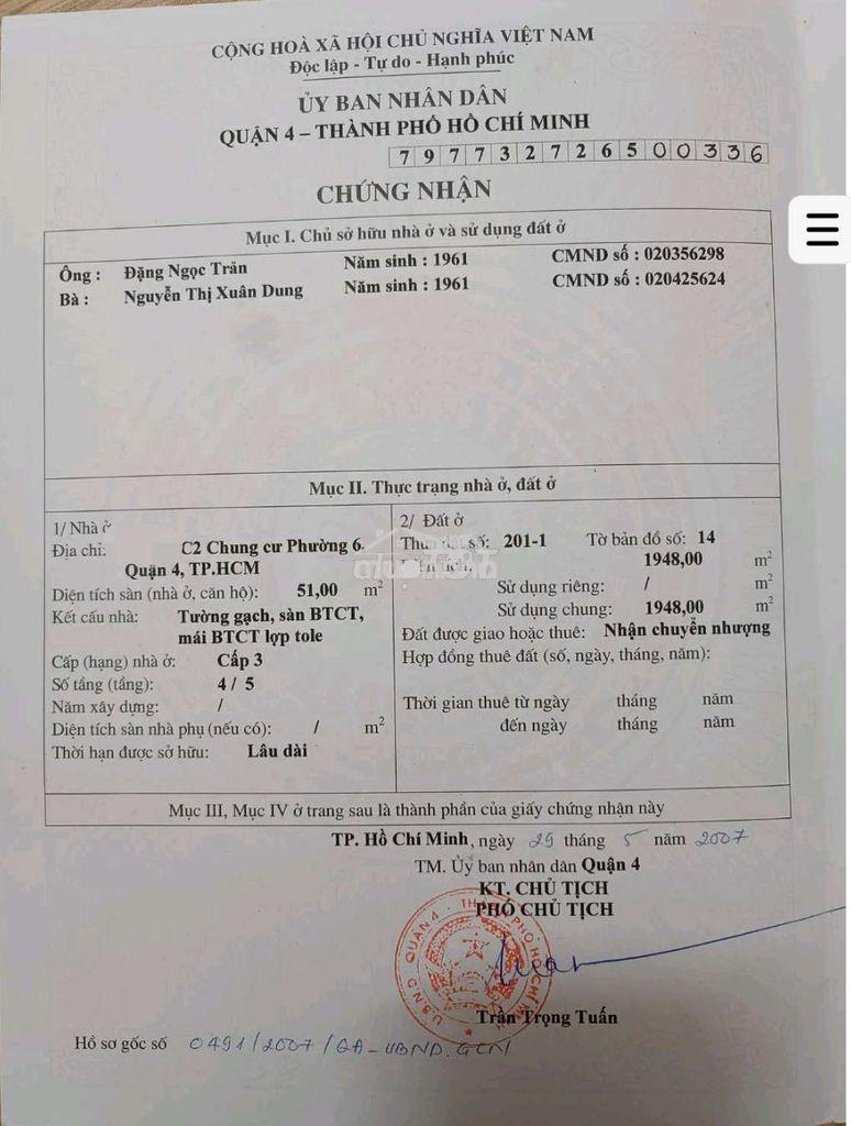 Cần bán chung cư c2