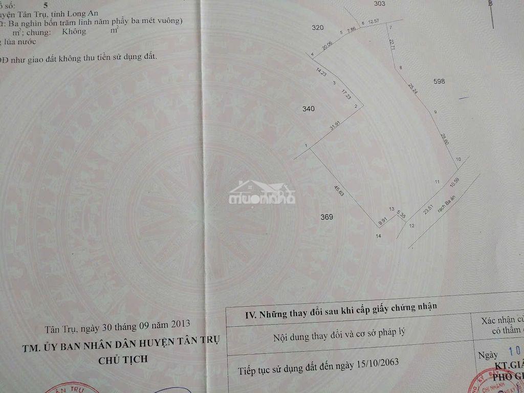 Cần bán 5662 m2 đất nông nghiệp ven sông tại ấp 3, tân phước tây - 4