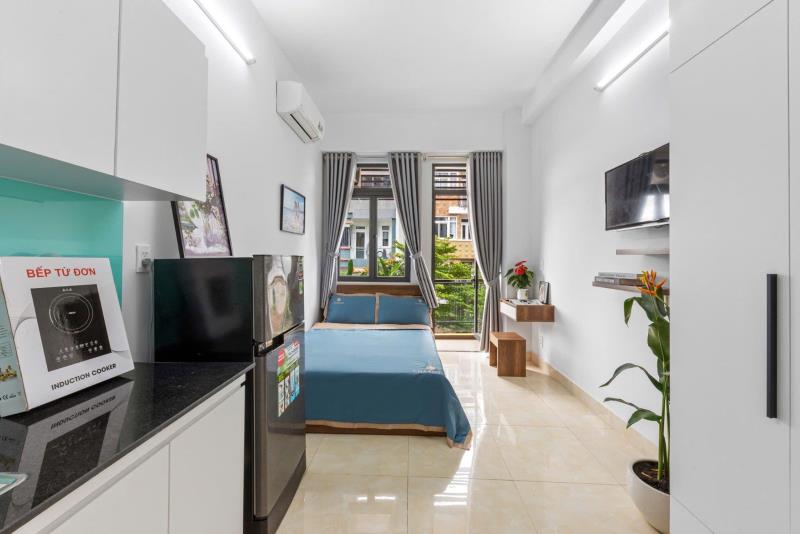 Cho thuê căn hộ 45m² ban công – nhà mới, full nội thất | gần hutech, uef, uth, ngoại thương, hồng bàng