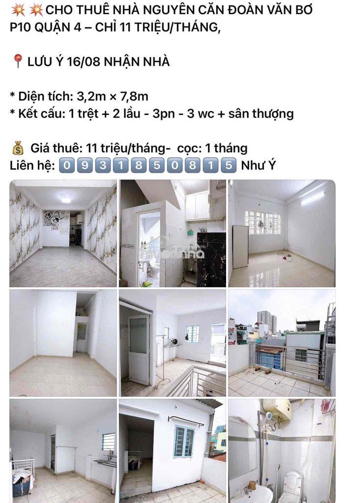 Cho thuê nhà nguyên căn q4 giá từ 4tr -> 30triệu - 4