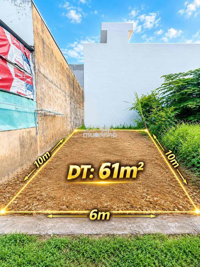 Bán đất ( dt: 61m2 - ngang 6m) p. bửu hoà. giá 2,750 tỷ - 2