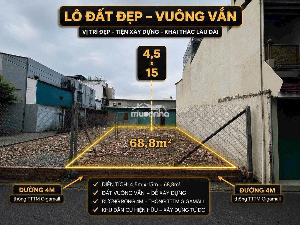 Giảm 500tr bán lô đất khu bên sông hiệp bình chánh dt68.8m² (4,5x15m)  - 2