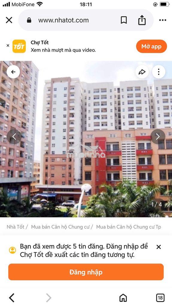 Bán chung cư bàu cát 2, lầu 3, lô e, dt 45m2