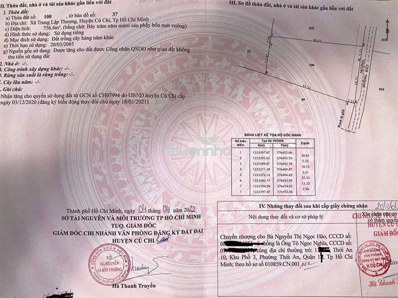 Đất chính chủ cần bán