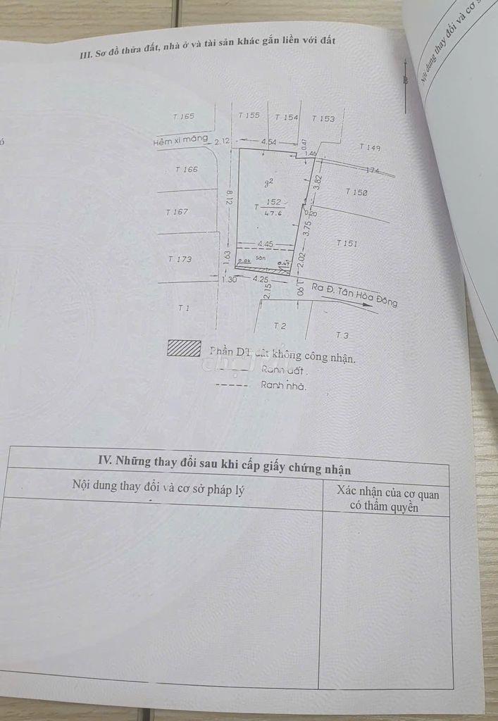 Bán nhà hẻm 3m (bg) tân hòa đông, p.14, q.6, 5,2 tỷ
