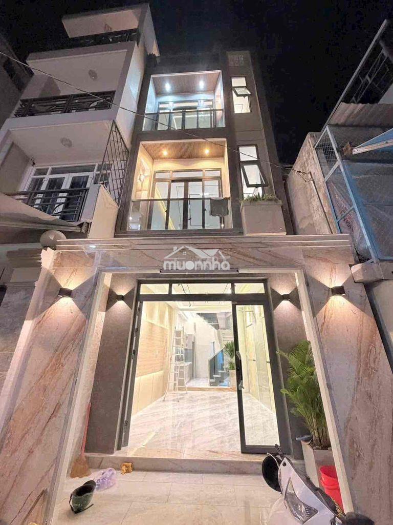 Bán nhà mặt tiền hẻm 4 tầng vào ở ngay. trên đường khánh hội