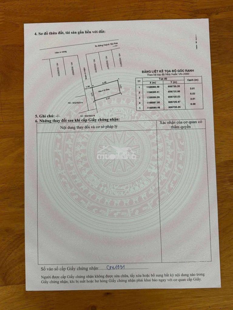 3,2 x 6 nhận một trệt một lầu tổ phòng hoàng công chính phủ - 2