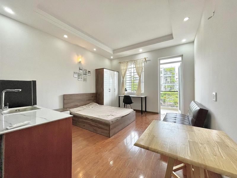 Cho thuê studio 35m2 gần hutech có ban công - full nội thất - Ảnh 2