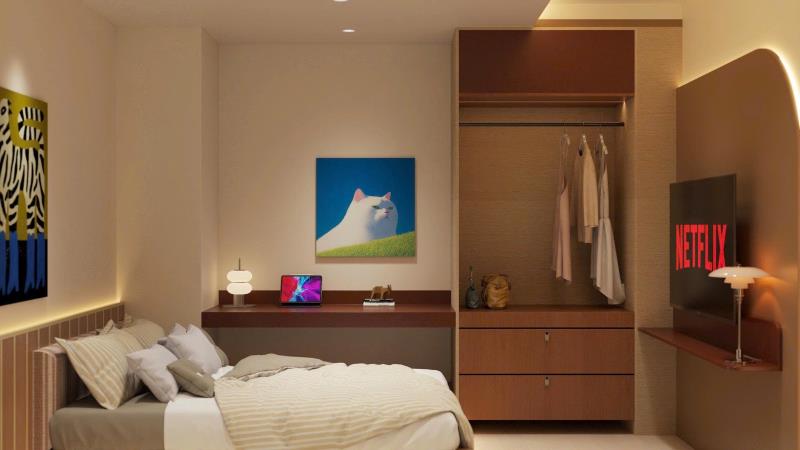 Căn hộ decor ấm cúng máy hút mùi nguyễn văn trỗi gần quận 1,3