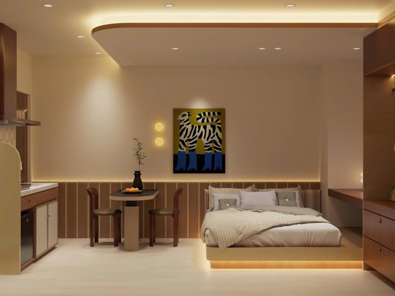 Căn hộ decor ấm cúng máy hút mùi nguyễn văn trỗi gần quận 1,3 - Ảnh 2
