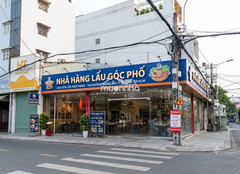 Mặt bằng góc 2 mặt tiền đồng nai quận 10, dtsd ~150m2 ngang 12m