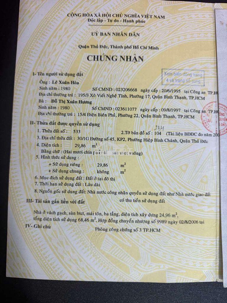 Khu dân cư hiện hữu sau chợ bình triệu - Ảnh 4