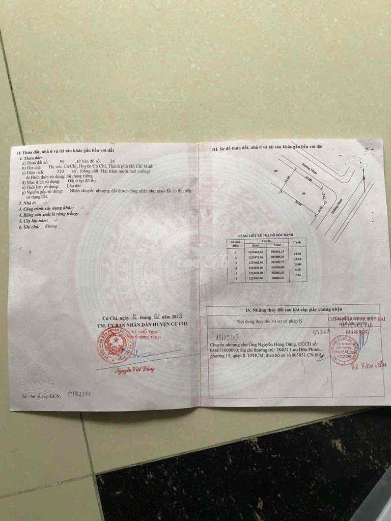 Chú sáu vỡ nợ cần bán gấp lô đất mặt tiền đường nhựa lưu khai hồng - Ảnh 3