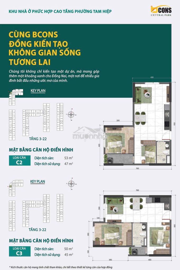 Sơ đồ 9 loại căn 2pn dự án bcons, hỗ trợ tìm căn hộ theo tầng, view. - Ảnh 4