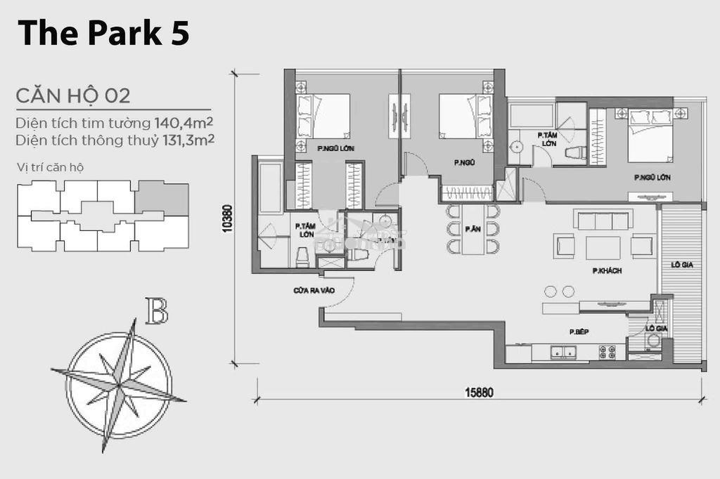 Bán 3pn- vip park 5-02 , căn đầu hồi giá siêu tốt : 24.5 tỷ - Ảnh 2