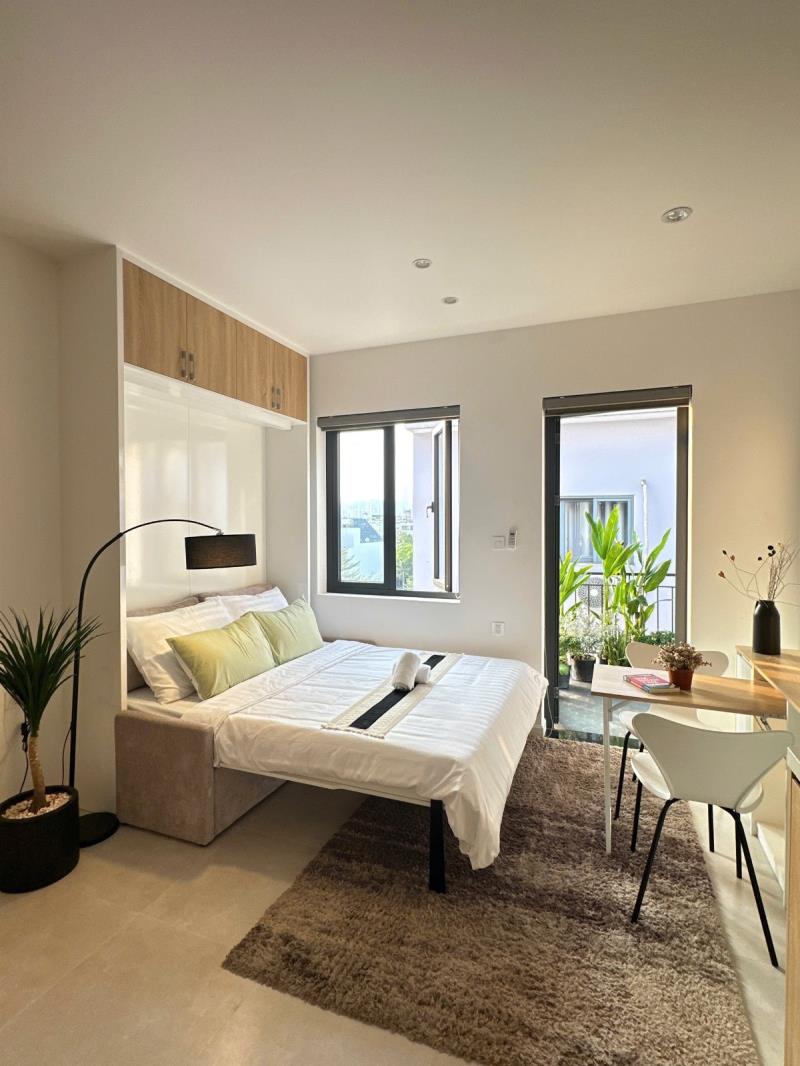 Phòng 40m2 ban công thoáng full nội thất mới, thang máy ngay hàng xanh giáp q1, q2- xô viết nghệ tĩnh, bình thạnh