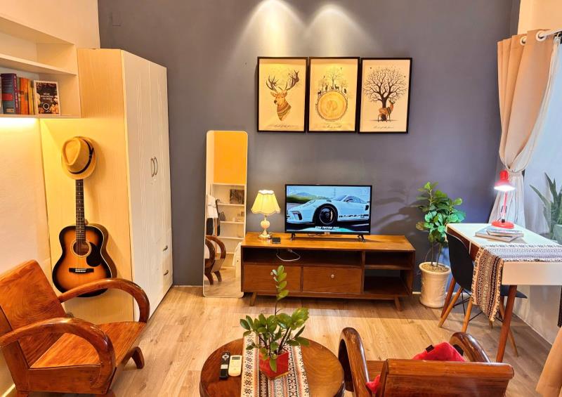 Cho thuê căn hộ 1pn tách bếp decor đẹp ngay cầu thị nghè bình thạnh giáp q1 - Ảnh 3